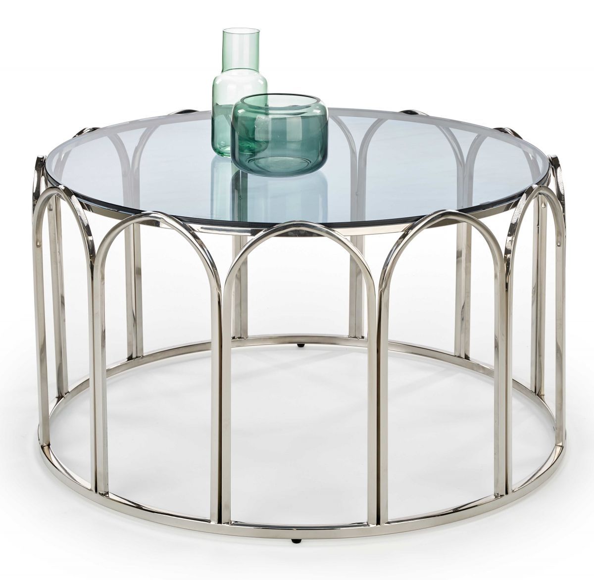 Coffee Table West Deal | size: Length: 81cm, Width: 81cm, Height: 47cm, Diameter: 81cm | color: Chrome | image: 1 | variant: 1007298