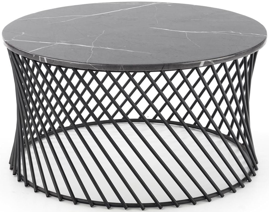 Coffee Table West Letchworth | size: Length: 80cm, Width: 80cm, Height: 43cm, Diameter: 80cm | color: Black | image: 0 | variant: 1007177