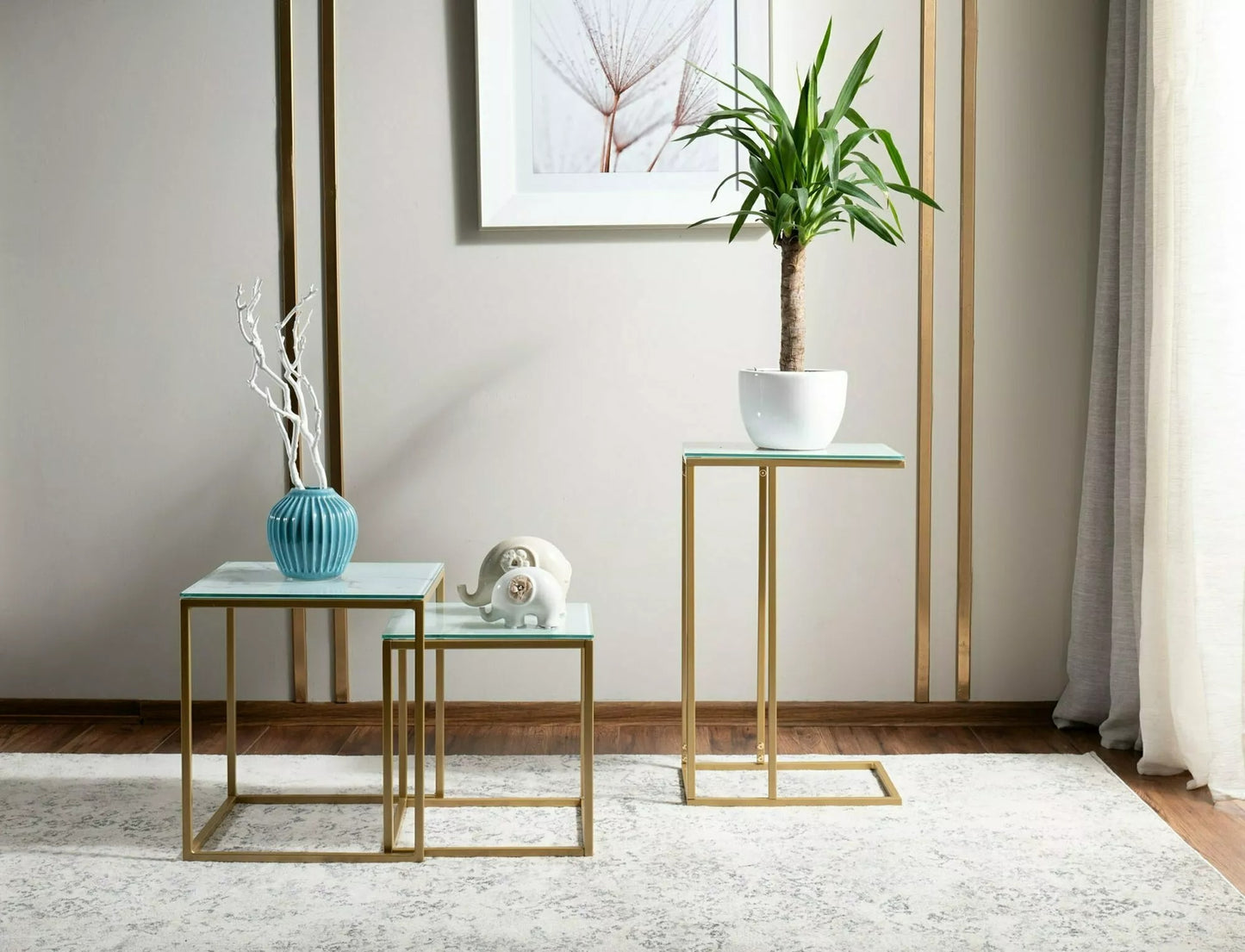 Coffee Table West Miami | size: Length: 40cm, Width: 40cm, Height: 44cm | color: White | image: 2 | variant: 1008025