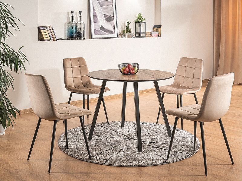 Coffee Table West Perugia | size: Length: 75cm, Width: 100cm, Height: 75cm, Diameter: 75cm | color: Black/Oak | image: 4 | variant: 1007778