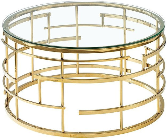 Coffee Table West Pistoia | size: Length: 80cm, Width: 80cm, Height: 45cm, Diameter: 80cm | color: Golden | image: 0 | variant: 1007867