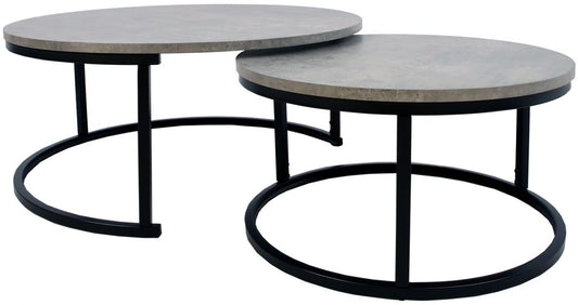 Coffee Table Winterthur | size: Length: 80cm, Width: 80cm, Height: 35cm, Diameter: 80cm | color: Gray | image: 0 | variant: 1001613