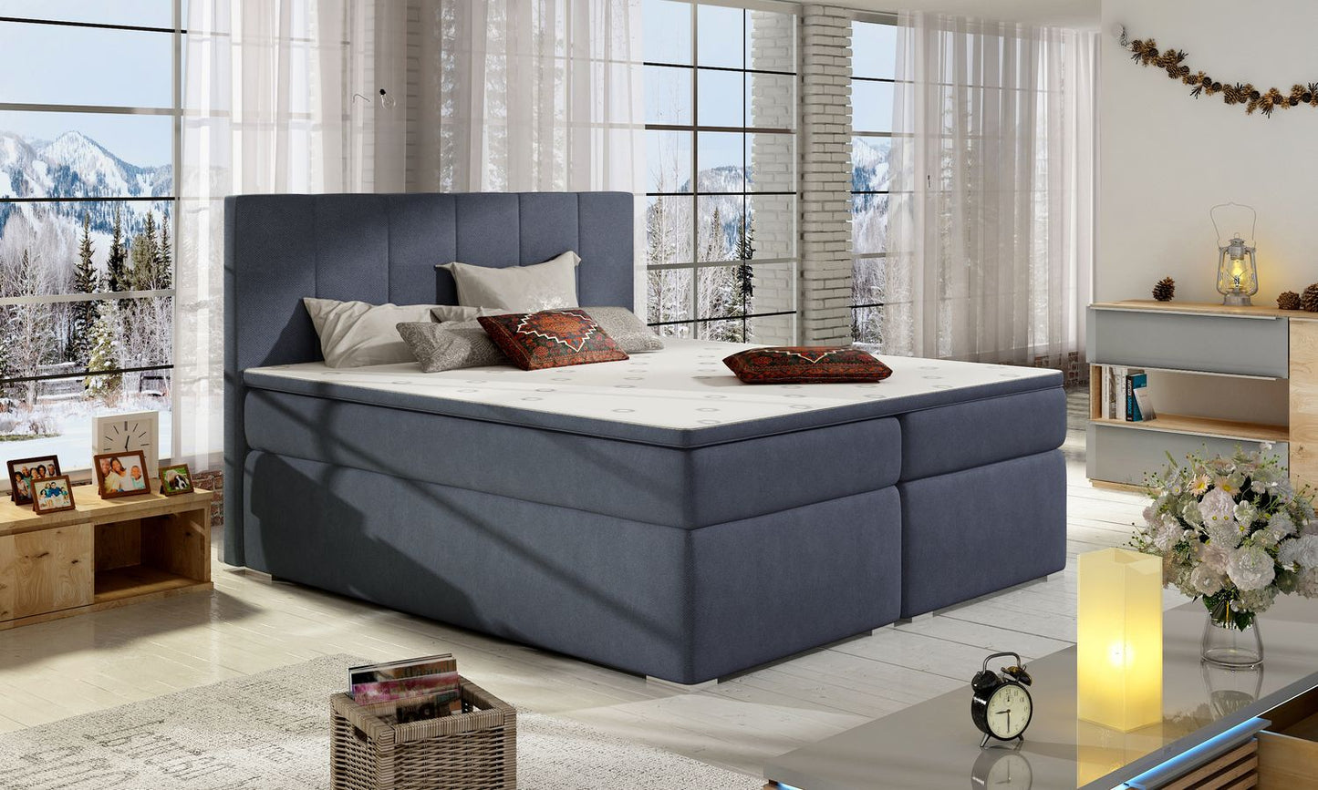 Continental Double Bed East Kaunas 1 | size: Length: 205cm, Width: 160cm, Height: 126cm | color: Soro | image: 1 | variant: 1012351