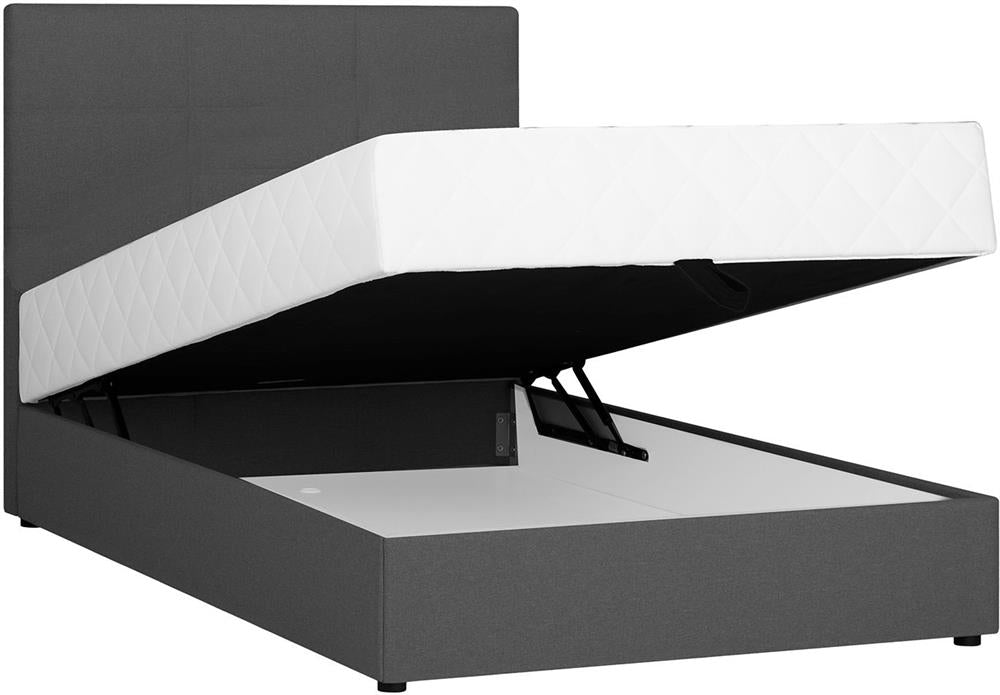 Continental Double Bed Leiko | size: Length: 210cm, Width: 143cm, Height: 114.5cm | color: Gray | image: 1 | variant: 1010109