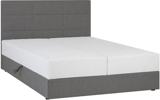 Continental Double Bed Malmo | size: Length: 210cm, Width: 163cm, Height: 114.5cm | color: Gray | image: 1 | variant: 1001782