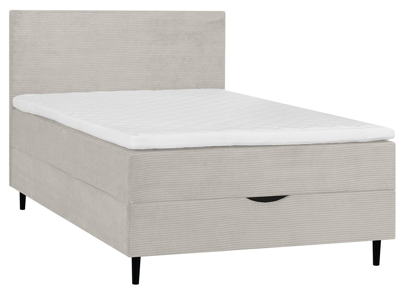 Continental Double Bed Vasteras | size: Length: 208cm, Width: 121cm, Height: 119cm | color: Beige | image: 0 | variant: 1006537