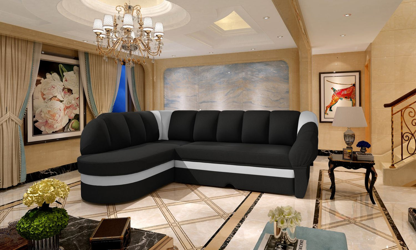 Corner Sleeper Sofa Benano 12 | size: Width: 250cm, Height: 85cm, Depth: 180cm | color: Sawana/Soft | image: 1 | variant: 1014173