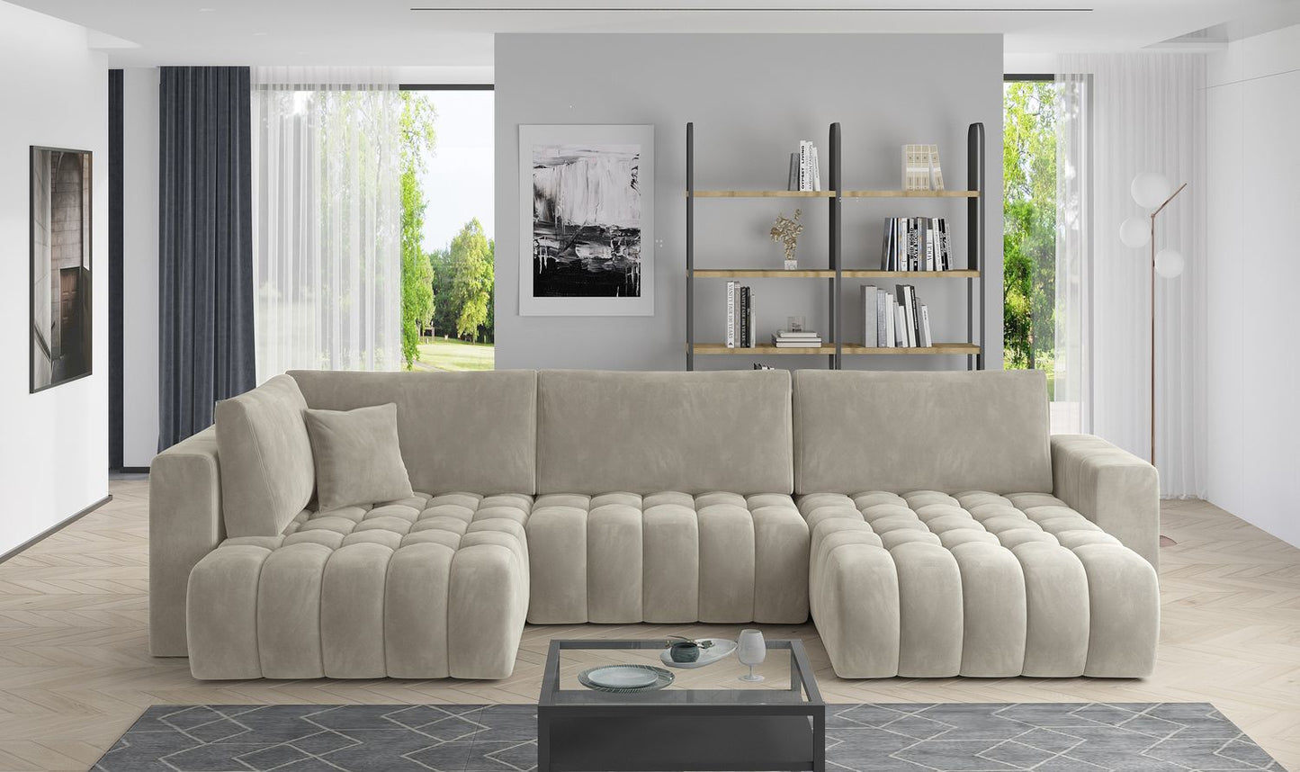 Corner Sleeper Sofa Bonito 34 | size: Width: 350cm, Height: 92cm, Depth: 175cm | color: Sola | image: 1 | variant: 1014300