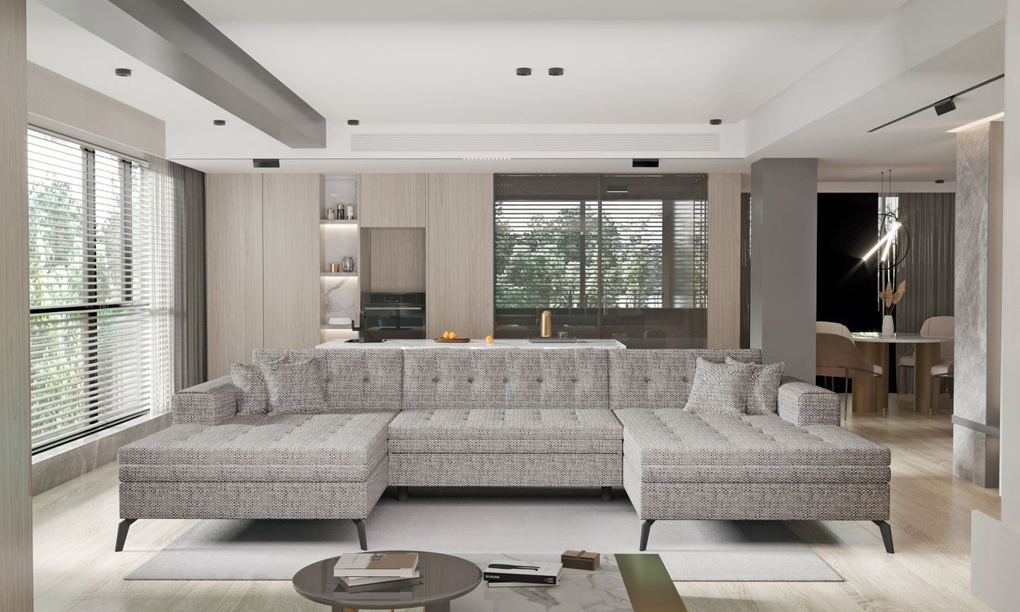 Corner Sleeper Sofa Boston 5 | size: Width: 350cm, Height: 93cm, Depth: 170cm | color: Marte | image: 1 | variant: 1016353