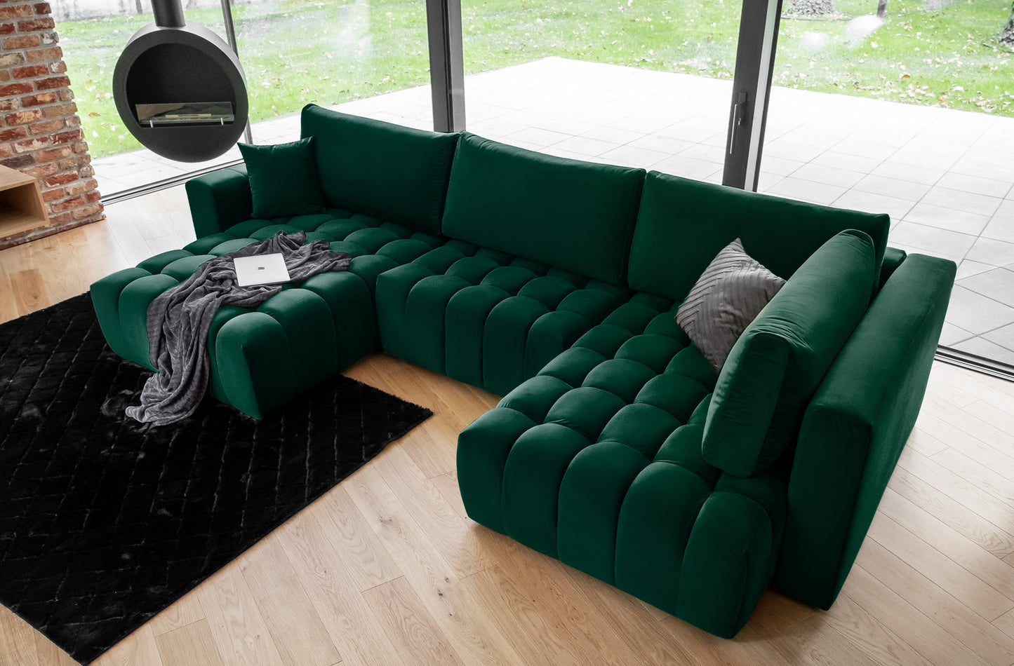 Corner Sleeper Sofa Canterbury 14 | size: Width: 350cm, Height: 92cm, Depth: 175cm | color: Loco | image: 1 | variant: 1015226