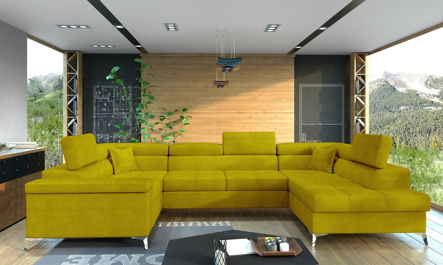 Corner Sleeper Sofa Corby 1 | size: Width: 208cm, Height: 88cm, Depth: 43cm | color: Omega | image: 1 | variant: 1017415