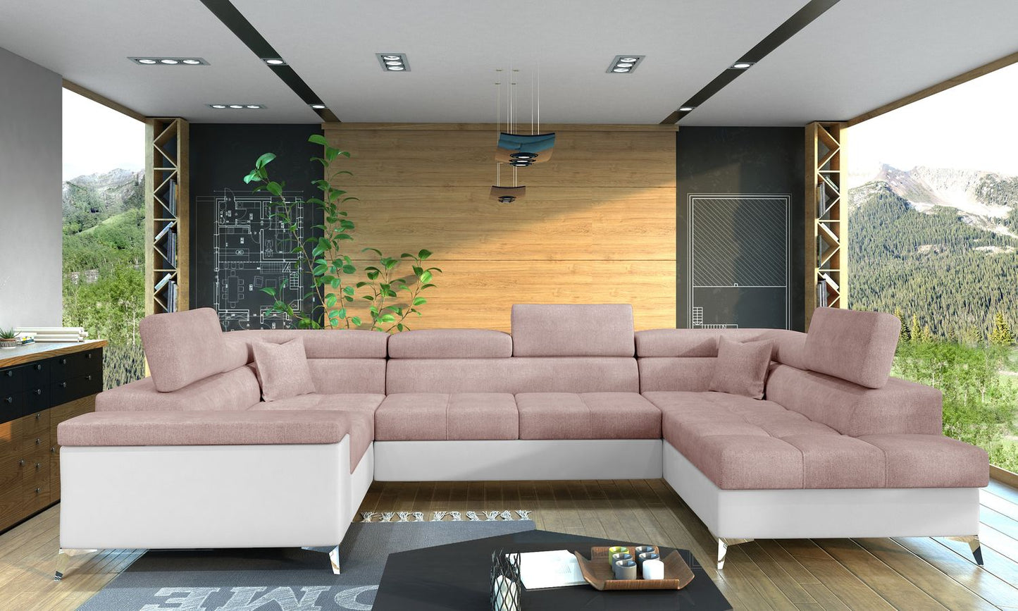 Corner Sleeper Sofa Corby 3 | size: Width: 208cm, Height: 88cm, Depth: 43cm | color: Omega/Soft | image: 1 | variant: 1017417