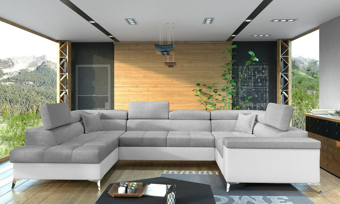 Corner Sleeper Sofa Corby 31 | size: Width: 208cm, Height: 88cm, Depth: 43cm | color: Sawana/Soft | image: 1 | variant: 1017445