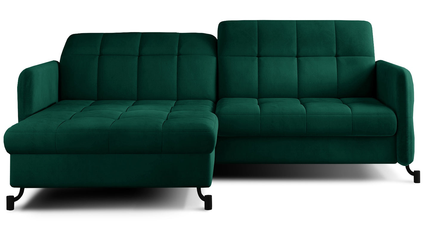 Corner Sleeper Sofa East Pittsburgh 47 | size: Width: 225cm, Height: 105cm, Depth: 160cm | color: Green | image: 0 | variant: 1016970