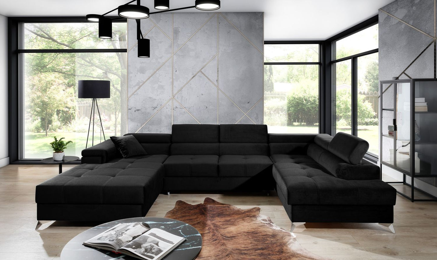 Corner Sleeper Sofa Eduardo 47 | size: Width: 345cm, Height: 90cm, Depth: 202cm | color: Kronos | image: 1 | variant: 1015485