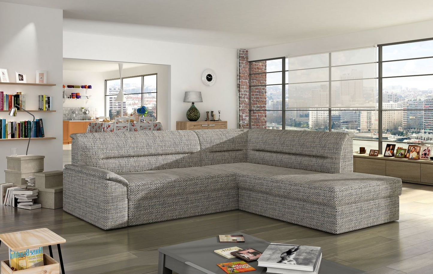 Corner Sleeper Sofa Elano 17 | size: Width: 255cm, Height: 90cm, Depth: 212cm | color: Berlin | image: 1 | variant: 1015504