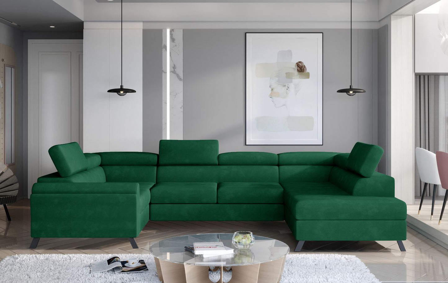 Corner Sleeper Sofa Escada 18 | size: Width: 330cm, Height: 98cm, Depth: 200cm | color: Kronos | image: 1 | variant: 1015581