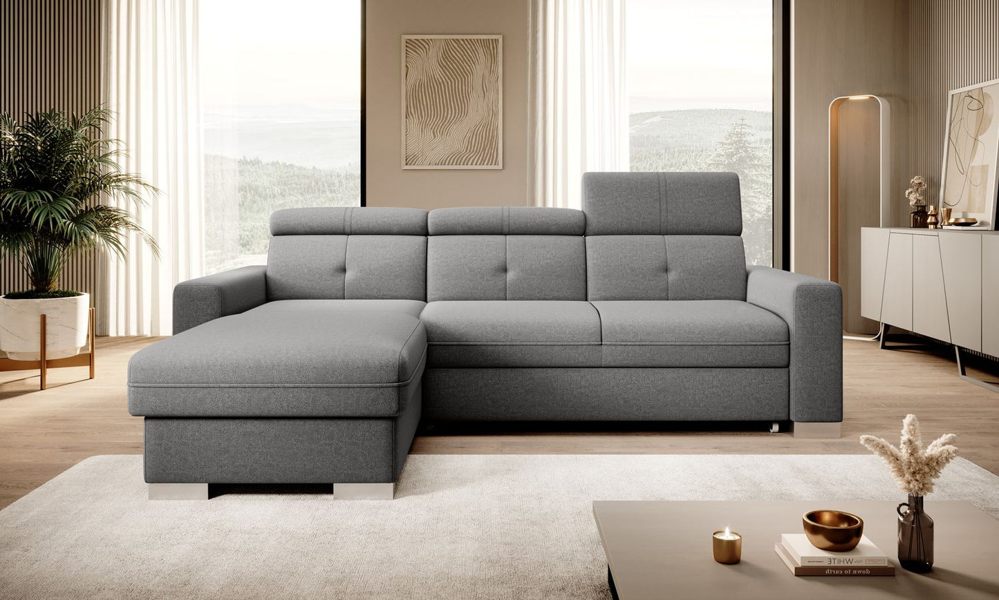 Corner Sleeper Sofa Fresia 9 | size: Width: 247cm, Height: 104cm, Depth: 176cm | color: Gojo | image: 1 | variant: 1014513
