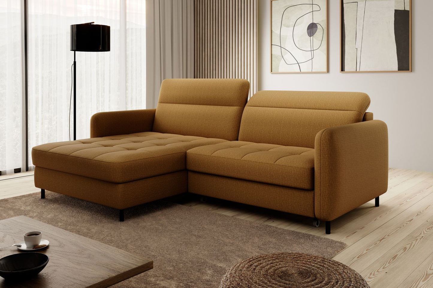 Corner Sleeper Sofa Gomsi 20 | size: Width: 228cm, Height: 100cm, Depth: 165cm | color: Manhattan | image: 1 | variant: 1014602
