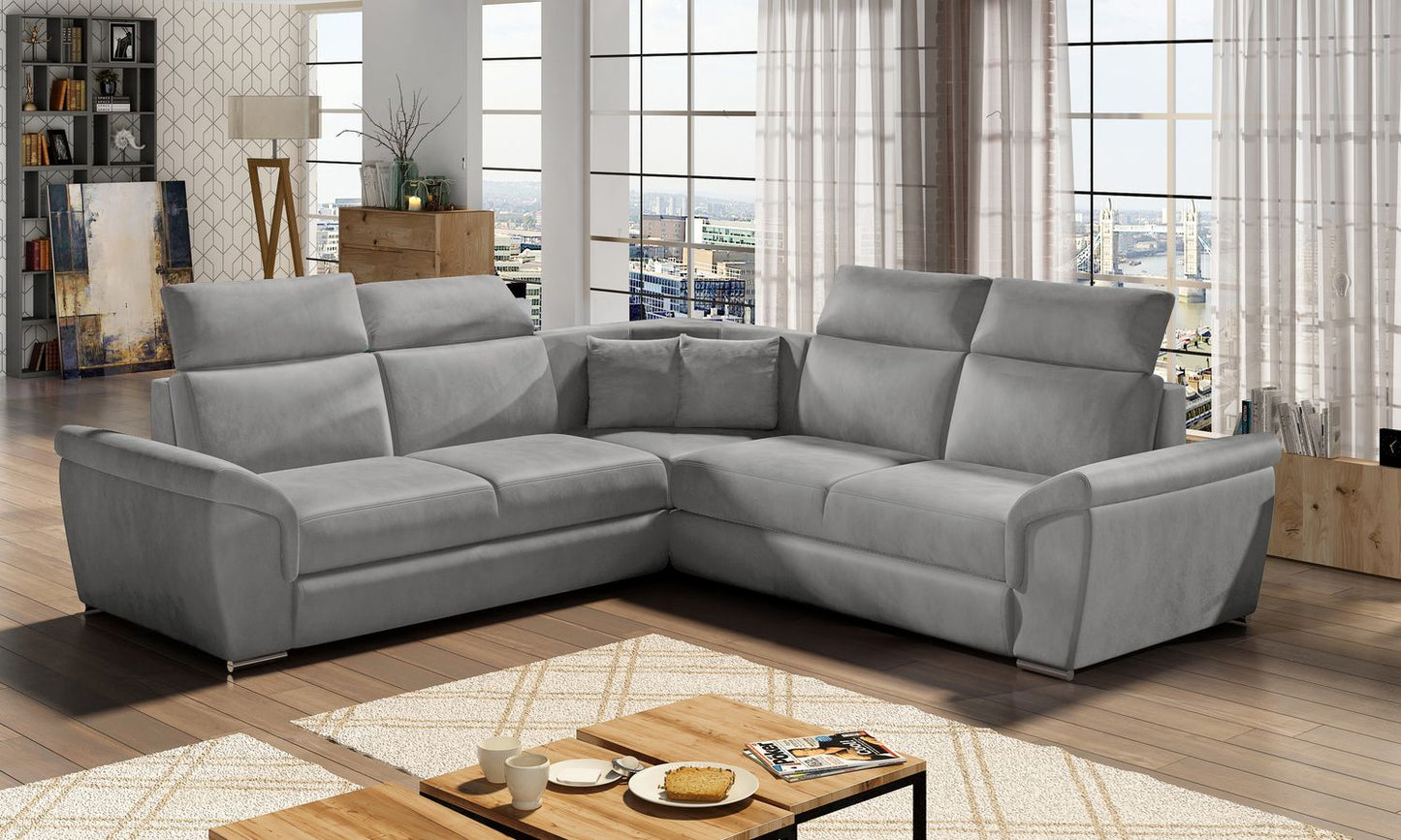 Corner Sleeper Sofa Grantham 21 | size: Width: 268cm, Height: 102cm, Depth: 268cm | color: Monolith | image: 1 | variant: 1016657