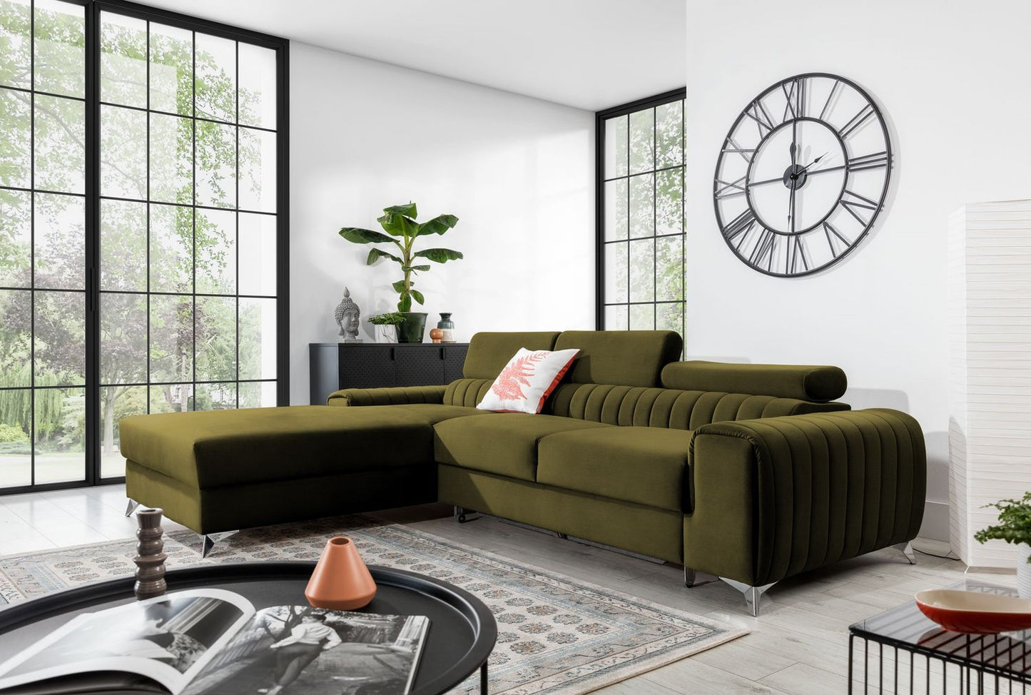 Corner Sleeper Sofa Grayson 18 | size: Width: 278cm, Height: 92cm, Depth: 205cm | color: Nube | image: 1 | variant: 1014639