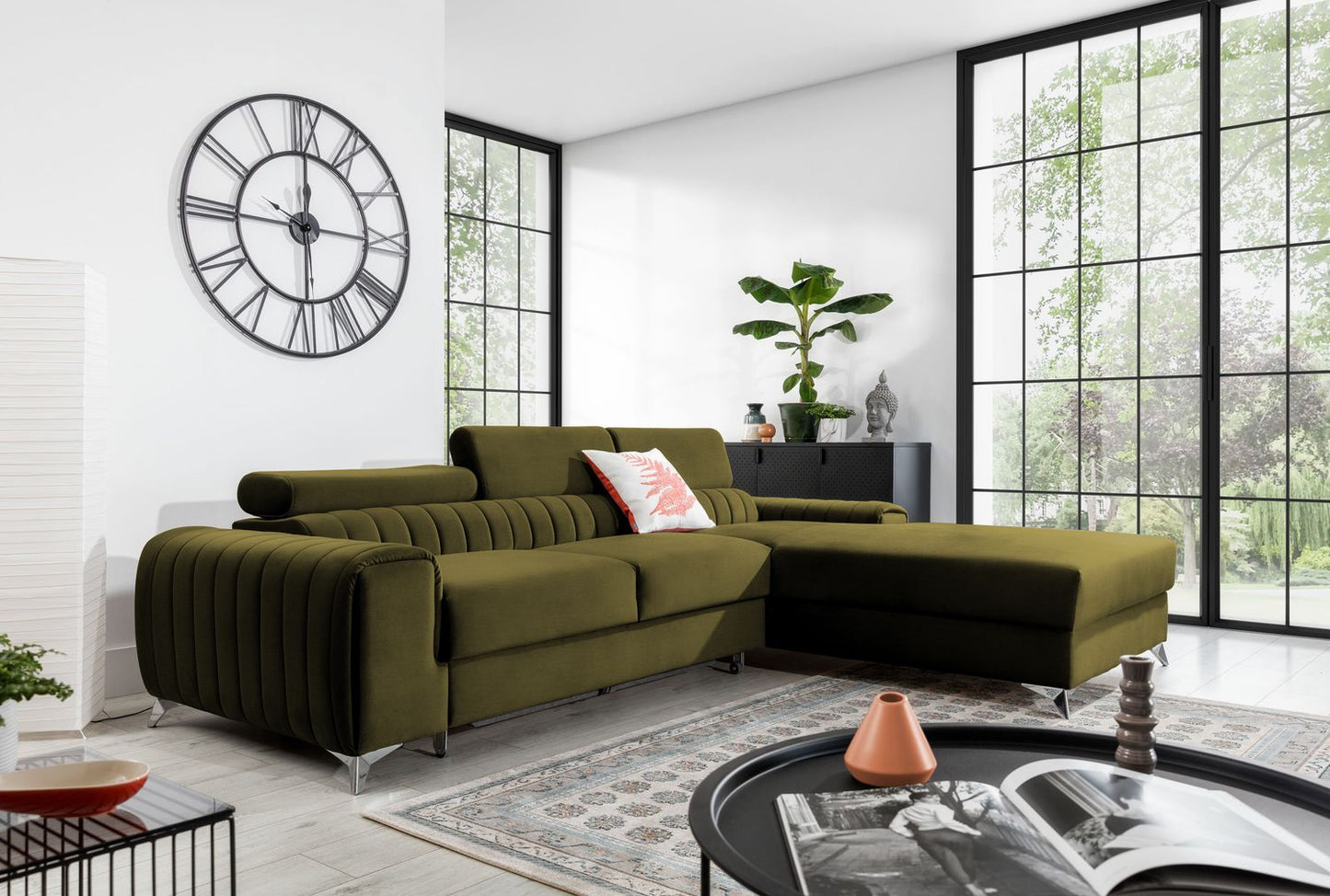 Corner Sleeper Sofa Grayson 44 | size: Width: 275cm, Height: 98cm, Depth: 205cm | color: Nube | image: 1 | variant: 1014665