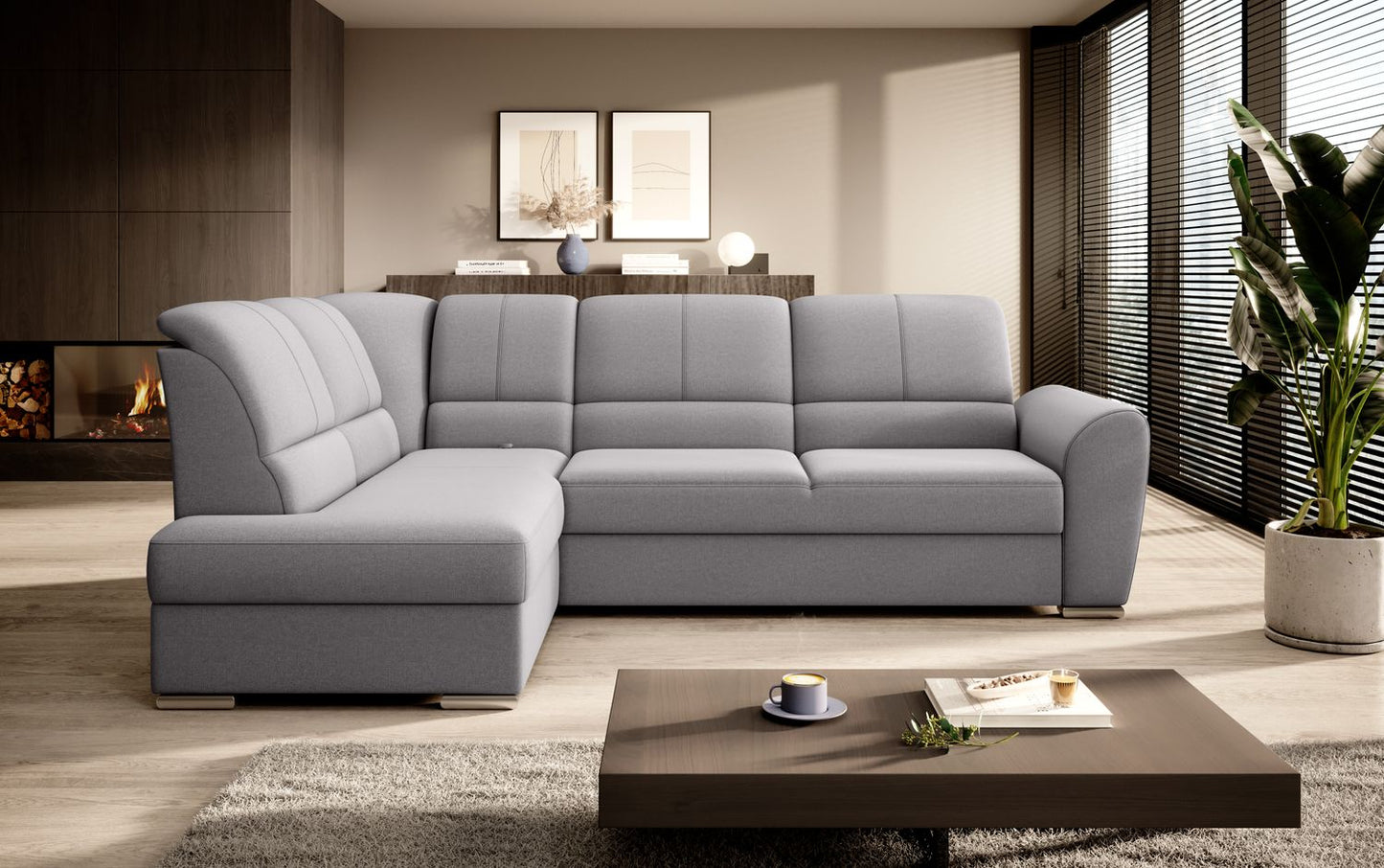 Corner Sleeper Sofa Horncastle 2 | size: Width: 270cm, Height: 93cm, Depth: 186cm | color: Gojo | image: 1 | variant: 1016216