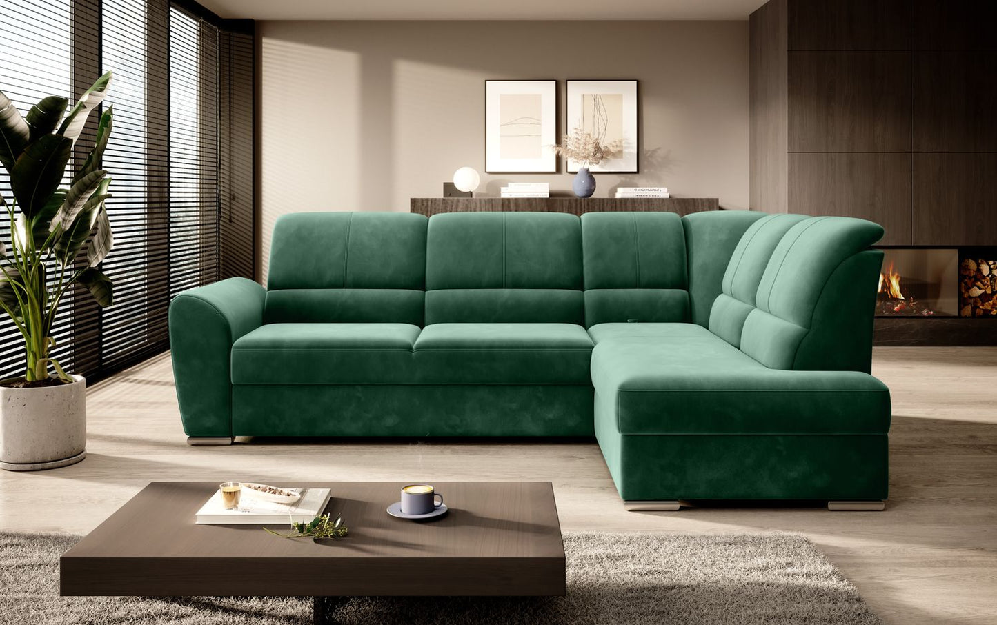 Corner Sleeper Sofa Horncastle 70 | size: Width: 270cm, Height: 93cm, Depth: 186cm | color: Lukso | image: 1 | variant: 1016284