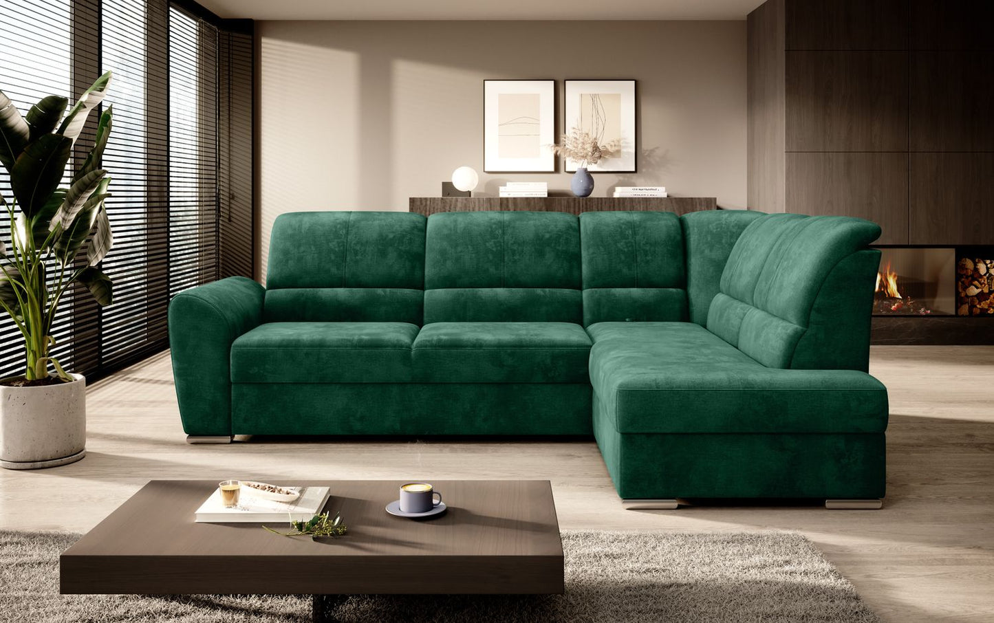 Corner Sleeper Sofa Horncastle 71 | size: Width: 270cm, Height: 93cm, Depth: 186cm | color: Nube | image: 1 | variant: 1016285