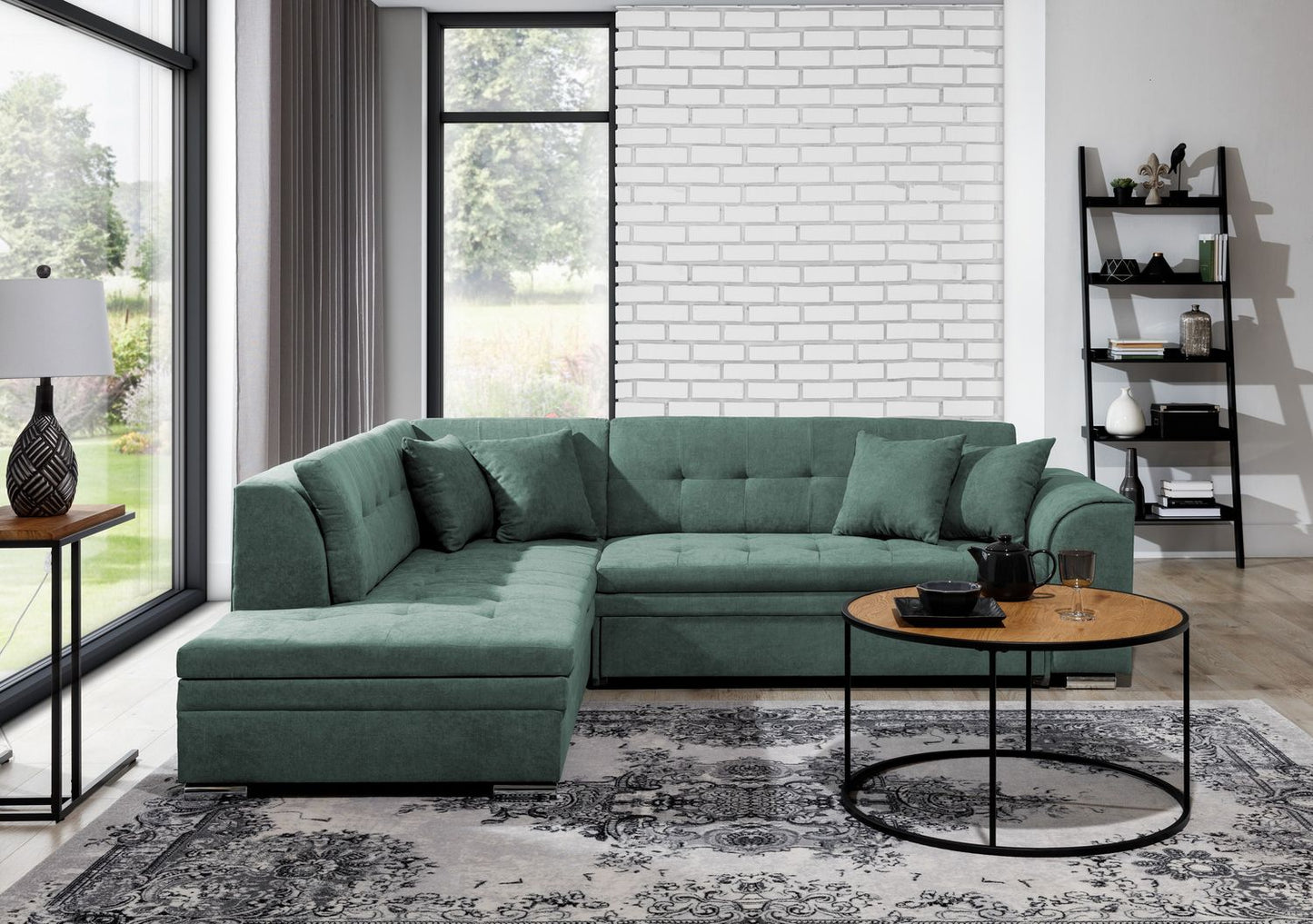 Corner Sleeper Sofa Kettering 16 | size: Width: 260cm, Height: 80cm, Depth: 205cm | color: Poco | image: 1 | variant: 1017246