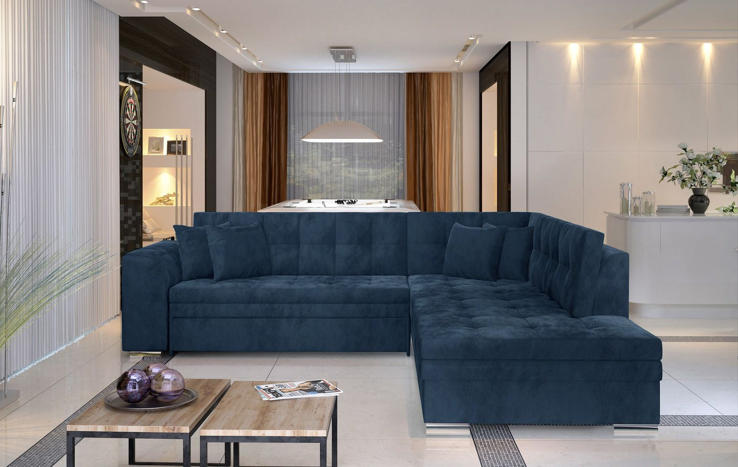 Corner Sleeper Sofa Kettering 40 | size: Width: 260cm, Height: 80cm, Depth: 58cm | color: Kronos | image: 1 | variant: 1017270