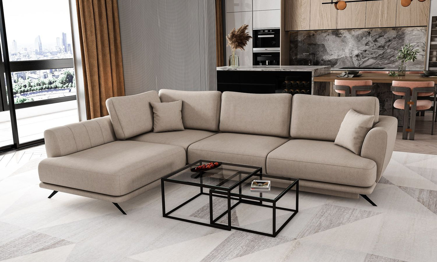 Corner Sleeper Sofa Larde 23 | size: Width: 276cm, Height: 90cm, Depth: 191cm | color: Sola | image: 1 | variant: 1014838