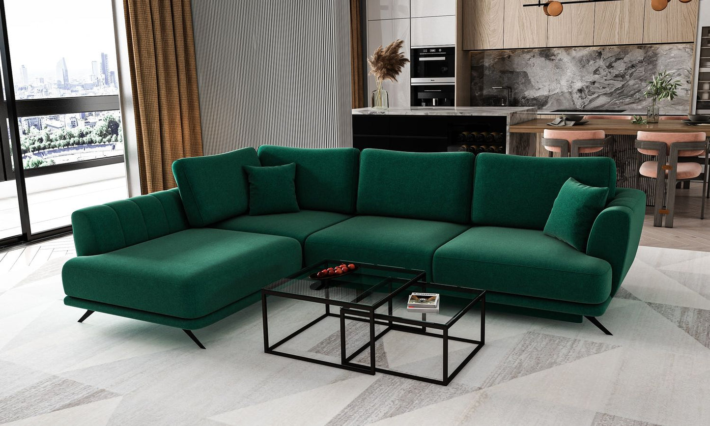 Corner Sleeper Sofa Larde 31 | size: Width: 276cm, Height: 90cm, Depth: 191cm | color: Lukso | image: 1 | variant: 1014846