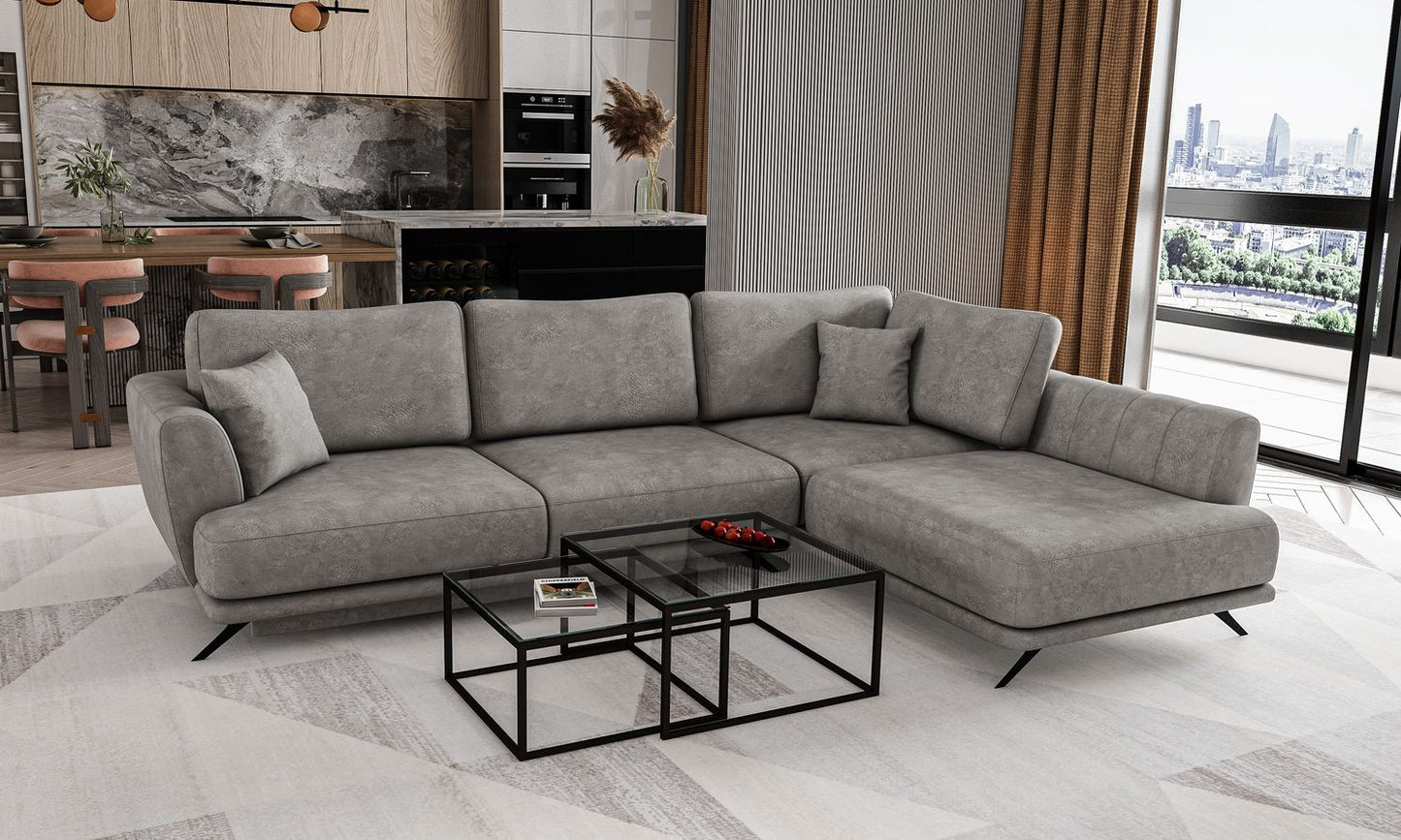 Corner Sleeper Sofa Larde 46 | size: Width: 276cm, Height: 90cm, Depth: 191cm | color: Leve | image: 1 | variant: 1014861