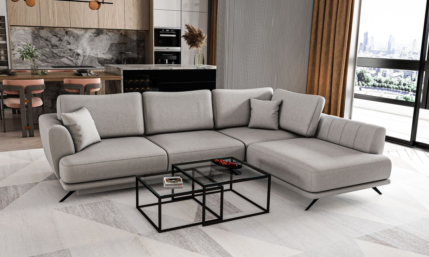Corner Sleeper Sofa Larde 48 | size: Width: 276cm, Height: 90cm, Depth: 191cm | color: Sola | image: 1 | variant: 1014863