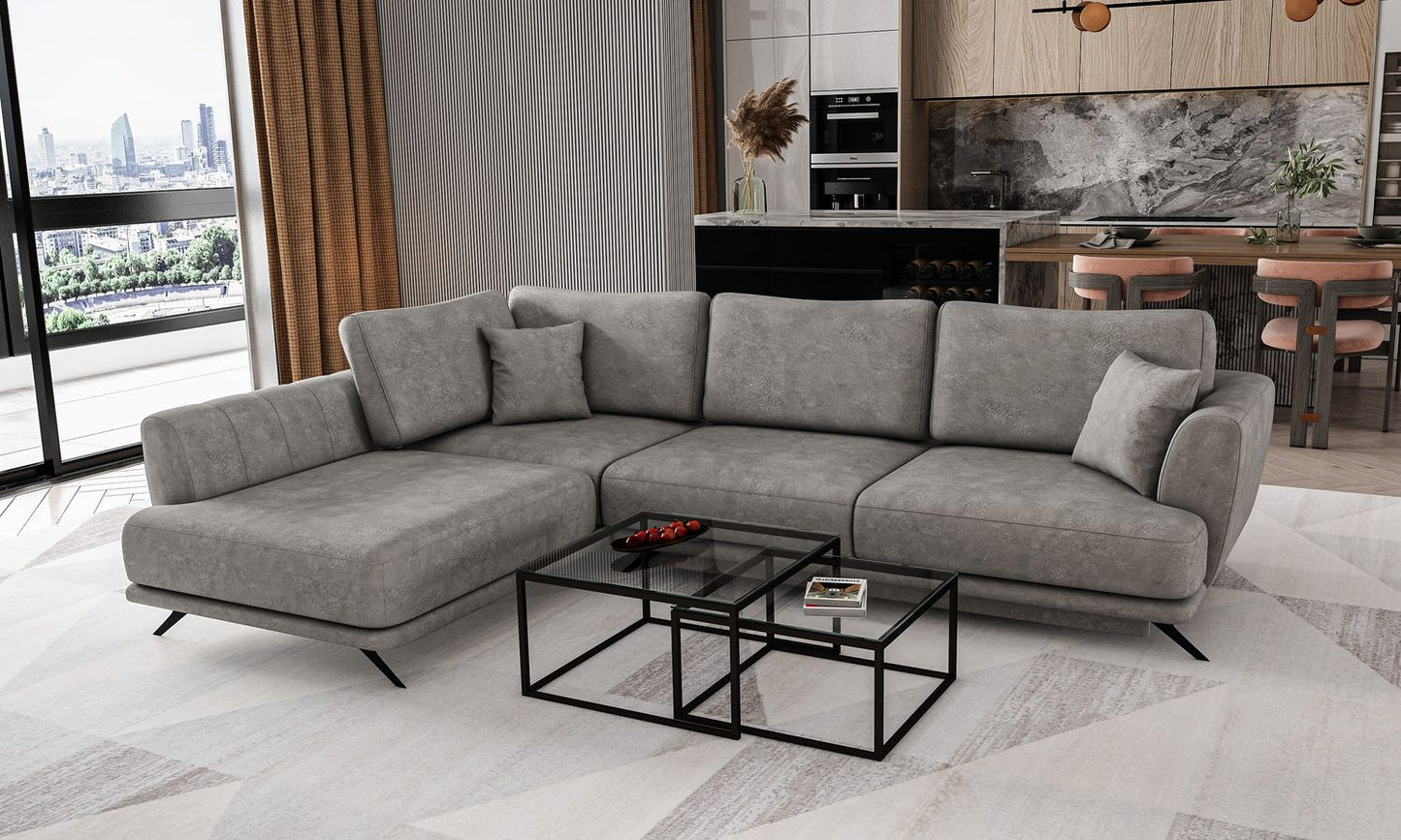 Corner Sleeper Sofa Larde 5 | size: Width: 276cm, Height: 90cm, Depth: 191cm | color: Leve | image: 1 | variant: 1014820