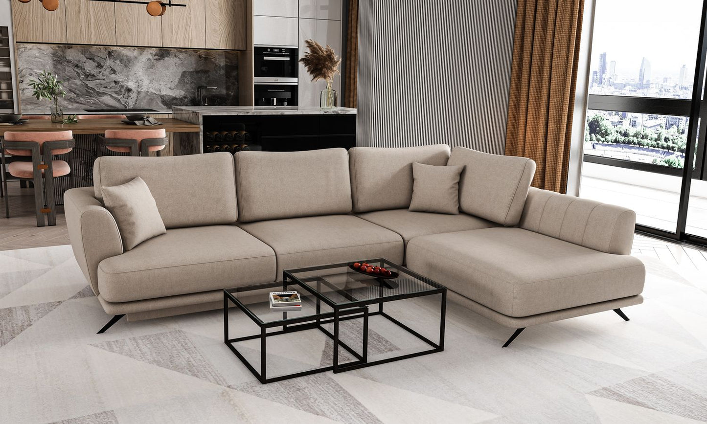Corner Sleeper Sofa Larde 64 | size: Width: 276cm, Height: 90cm, Depth: 191cm | color: Sola | image: 1 | variant: 1014879