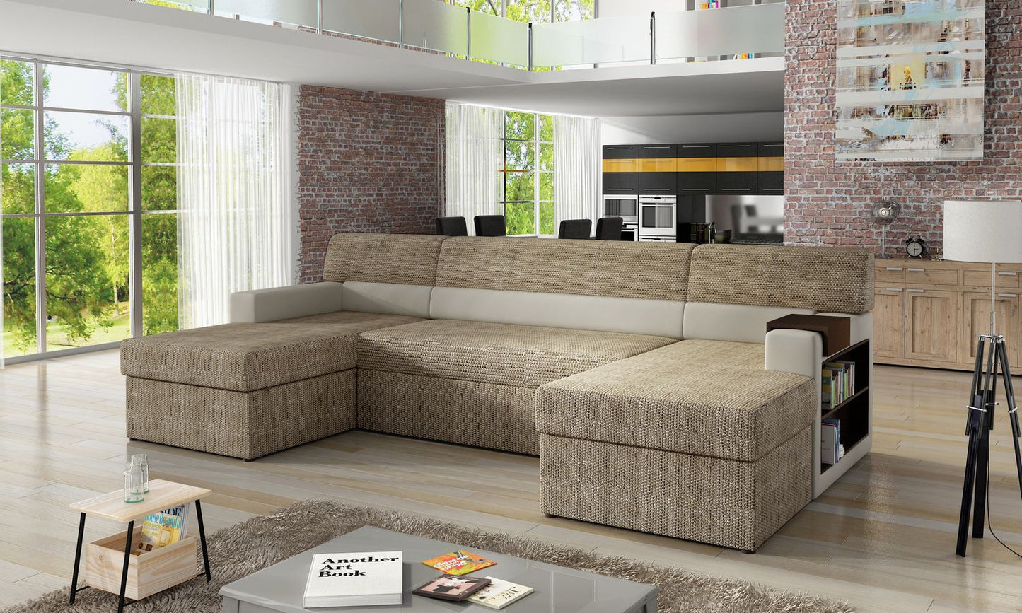 Corner Sleeper Sofa Leicester 19 | size: Width: 314cm, Height: 86cm, Depth: 57cm | color: Berlin/Soft | image: 1 | variant: 1017028