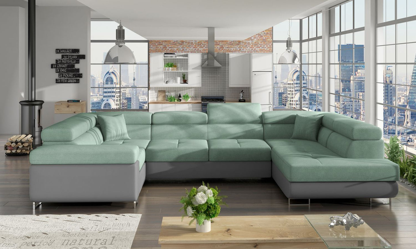 Corner Sleeper Sofa Letto 7 | size: Width: 202cm, Height: 90cm, Depth: 58cm | color: Soft/Soro | image: 1 | variant: 1015767
