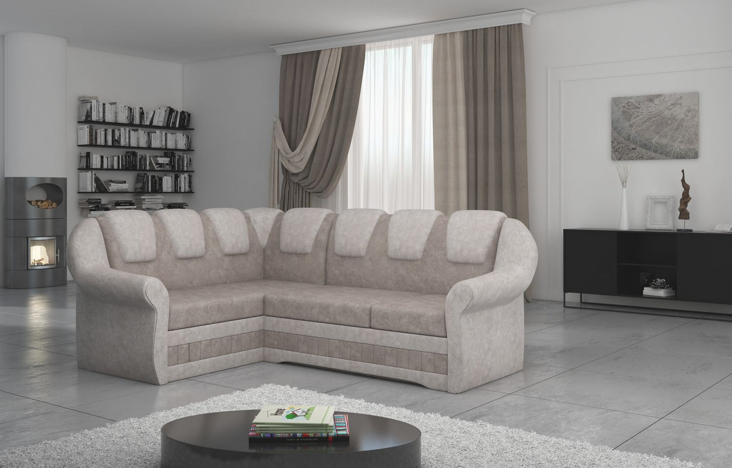Corner Sleeper Sofa Lord II 1 | size: Width: 180cm, Height: 105cm, Depth: 55cm | color: Dora | image: 1 | variant: 1015819