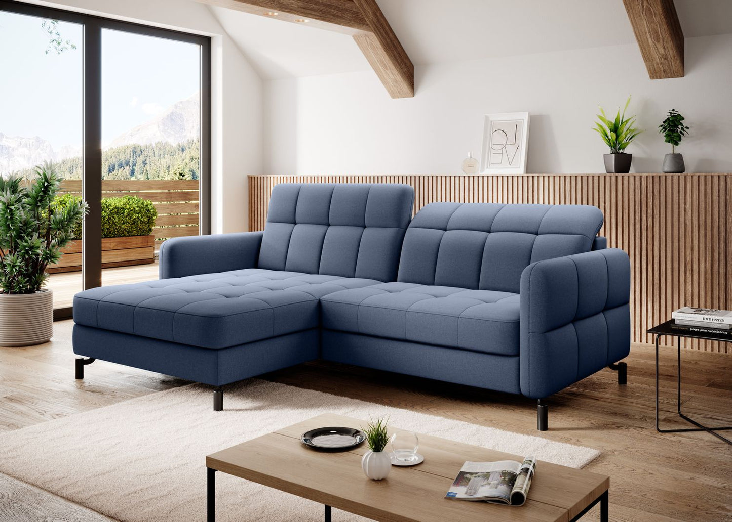 Corner Sleeper Sofa Lorelle 11 | size: Width: 225cm, Height: 105cm, Depth: 160cm | color: Omega | image: 1 | variant: 1015988