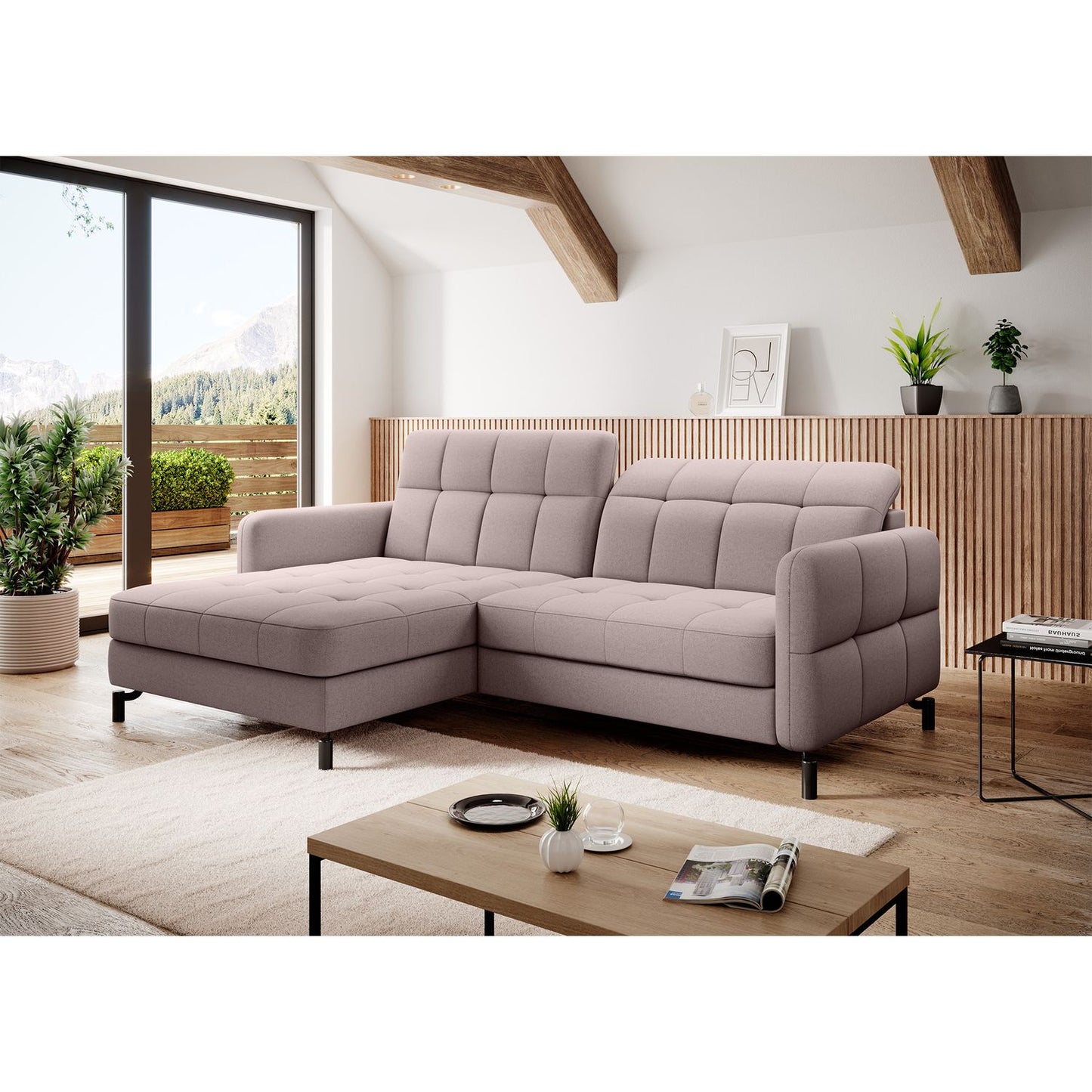 Corner Sleeper Sofa Lorelle 13 | size: Width: 225cm, Height: 105cm, Depth: 160cm | color: Omega | image: 1 | variant: 1015990