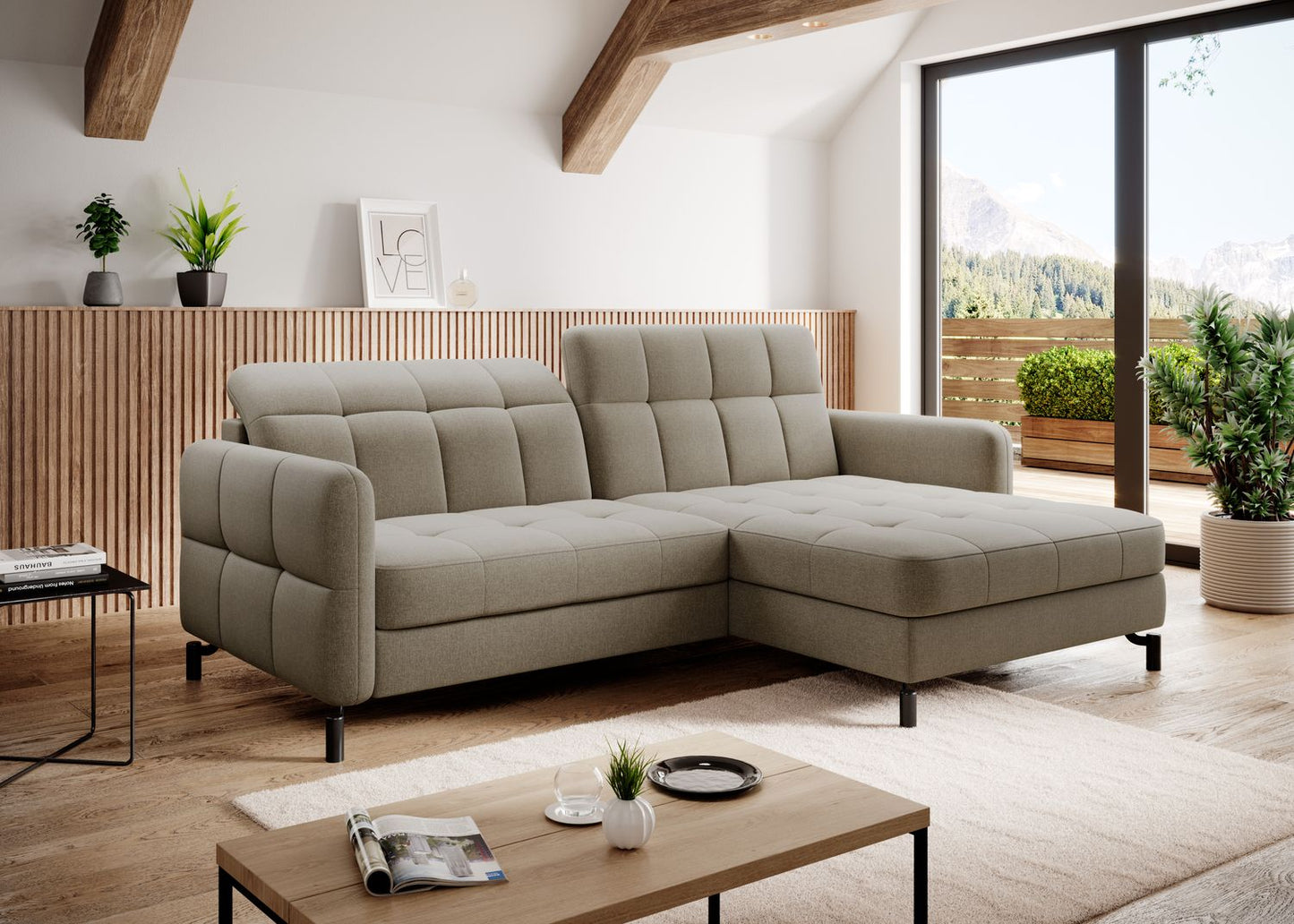 Corner Sleeper Sofa Lorelle 29 | size: Width: 225cm, Height: 105cm, Depth: 160cm | color: Inari | image: 1 | variant: 1016006