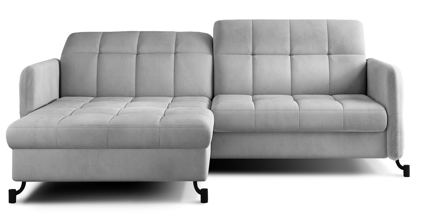 Corner Sleeper Sofa Lorelle 51 | size: Width: 225cm, Height: 105cm, Depth: 160cm | color: Monolith | image: 0 | variant: 1016028
