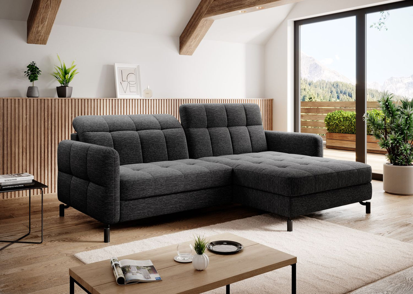 Corner Sleeper Sofa Lorelle 80 | size: Width: 225cm, Height: 105cm, Depth: 160cm | color: Berlin | image: 1 | variant: 1016057