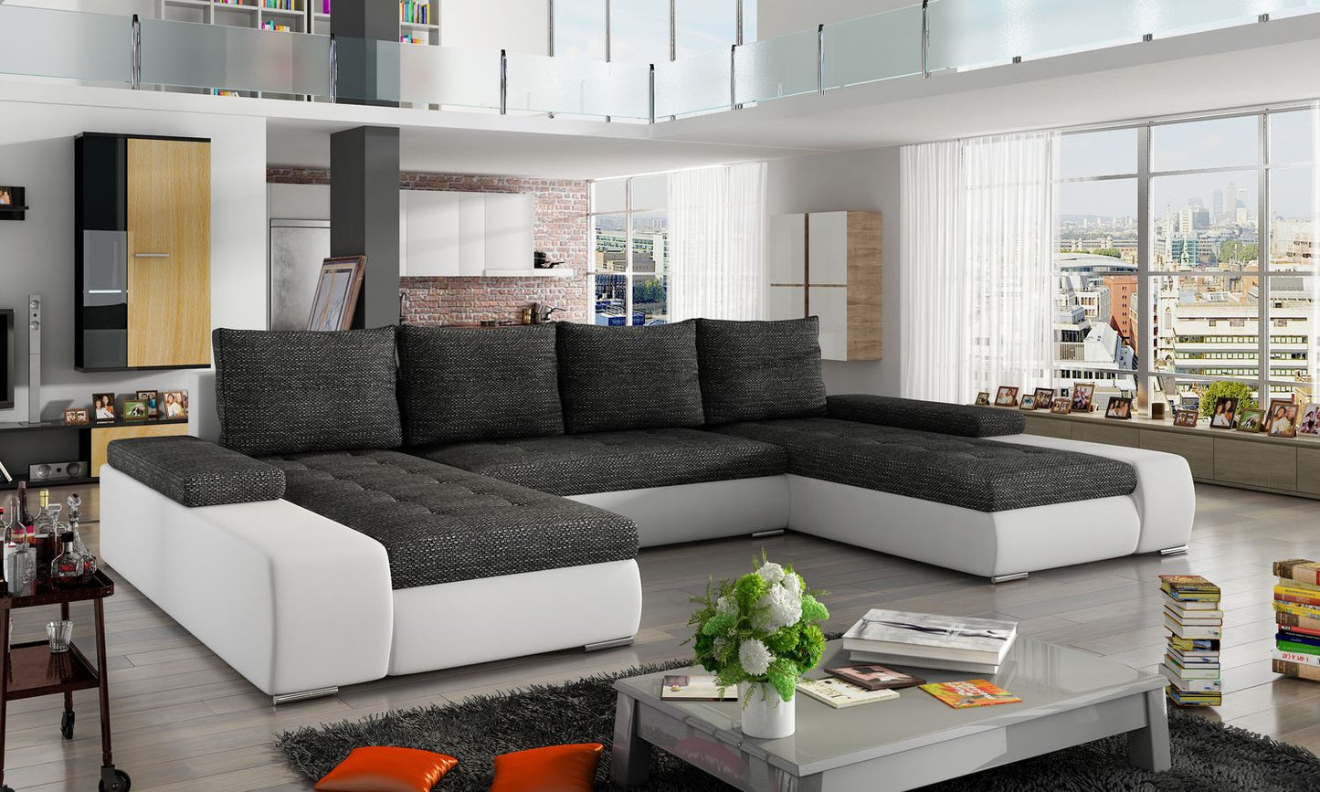 Corner Sleeper Sofa Loughborough | size: Width: 363cm, Height: 88cm, Depth: 53cm | color: Berlin/Soft | image: 1 | variant: 1017035