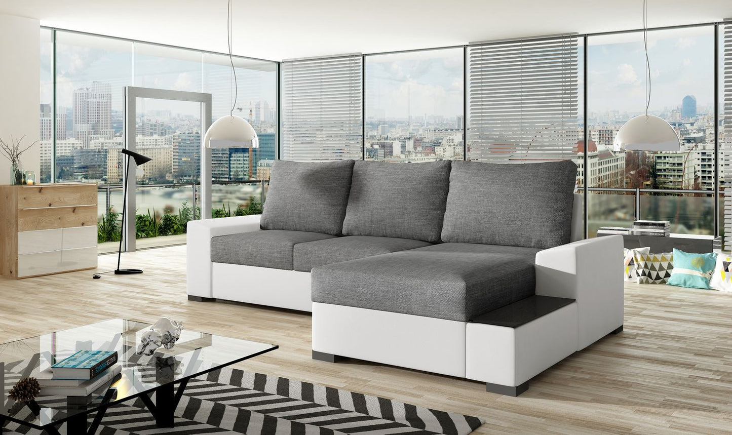 Corner Sleeper Sofa Market Harborough | size: Width: 245cm, Height: 90cm, Depth: 165cm | color: Sawana/Soft | image: 1 | variant: 1017133