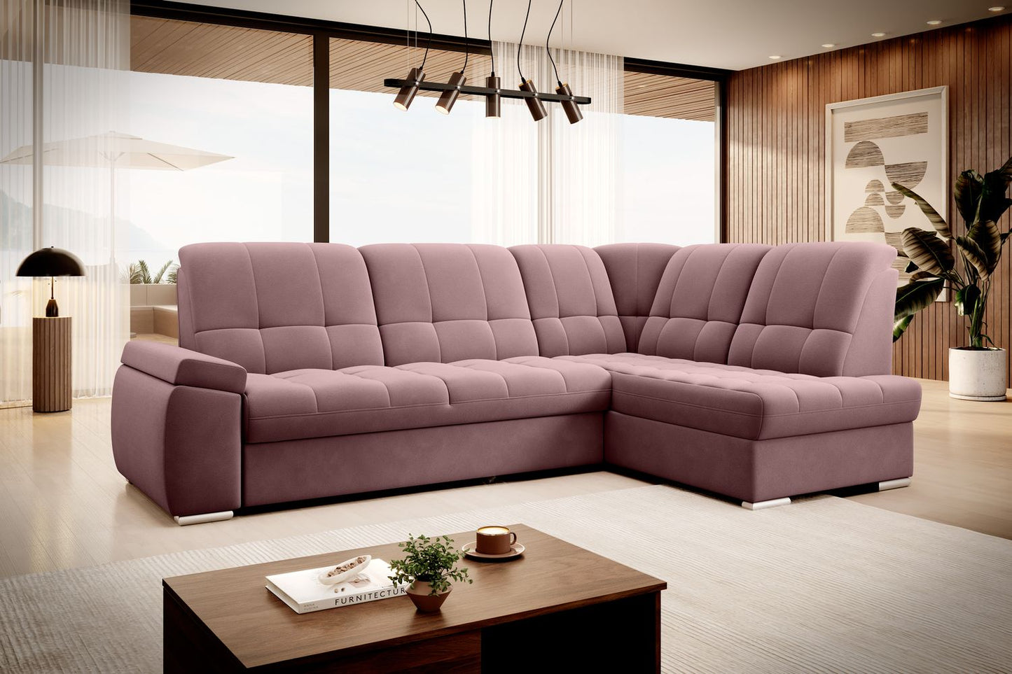 Corner Sleeper Sofa Market Rasen 65 | size: Width: 272cm, Height: 95cm, Depth: 192cm | color: Velvetmat | image: 1 | variant: 1016199