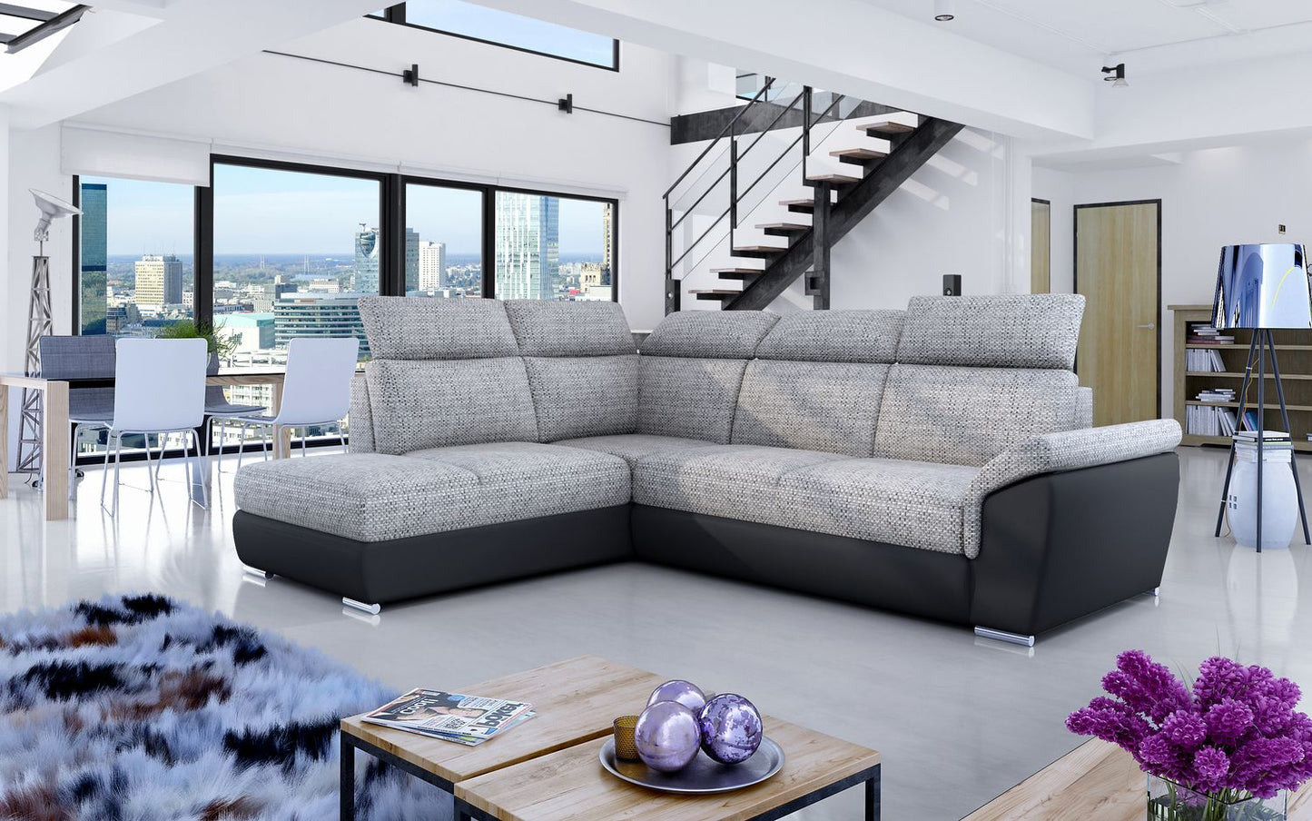 Corner Sleeper Sofa Melton Mowbray 41 | size: Width: 260cm, Height: 102cm, Depth: 60cm | color: Berlin/Soft | image: 1 | variant: 1016876