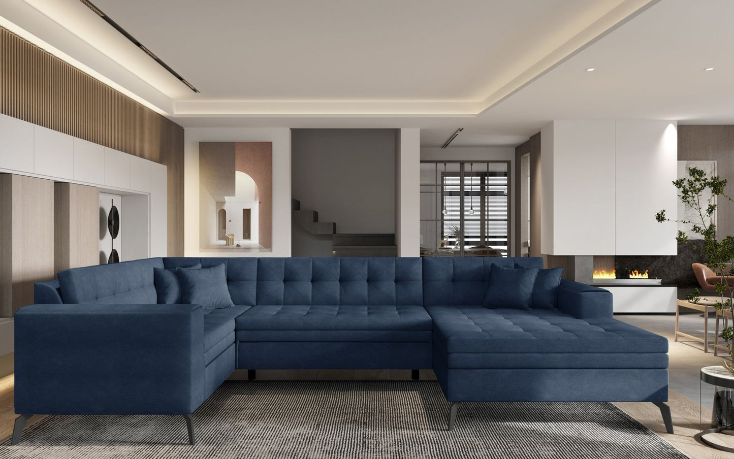 Corner Sleeper Sofa Montez 31 | size: Width: 340cm, Height: 93cm, Depth: 180cm | color: Poco | image: 1 | variant: 1014930